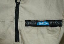 米国製 KAVU ハーフジップコットンスローシャツ S　ベージュカーキ系　カブー　MADE IN USA アメリカ製_画像3