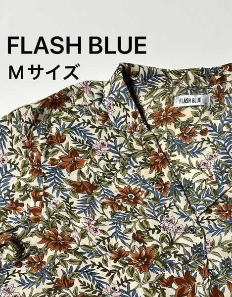 FLASH BLUE 美品 レディース メンズ ブラウス トップス 花柄 花柄 アロハシャツ ブラウス