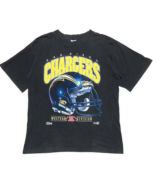 送料無料 USA製 90s SAREM NFL サンディエゴ チャージャーズ Tシャツ アメフト