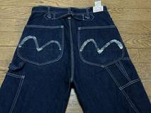 ※EVISU エヴィス エビス No 58821 シンチバック カモメペイント ペインターデニムパンツ 濃紺 日本製 33 　　　 BJBD.D_画像3