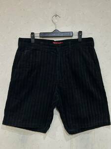 ※Supreme シュプリーム Rope Corduroy Work Short ロープコーデュロイ ハーフ ショート パンツ ブラック 32 　　 BJBD.D