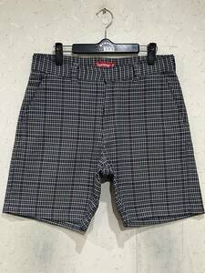 ※Supreme シュプリーム Work Short Gray Plaid 千鳥柄 ハーフ ショート パンツ 30 　　 BJBD.D