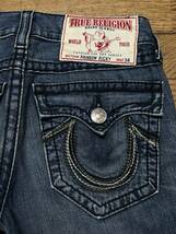 ※TRUE RELIGION トゥルーレリジョン RAINBOW RICKY ブラックレインボー デニムパンツ インディゴ 未裾直 米国製 29 　 BJBD.D_画像5