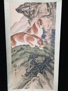 Art hand Auction k 书法绘画印刷刘艾【动物画】, 大型四尺中堂画, 手绘日本画, 中国古董, 时期对象, 装饰品, 奖品 3.21, 艺术品, 绘画, 水墨画