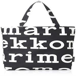 ◆送料無料 [マリメッコ] トートバッグ 047312 NOTKO LOGO コットン BLACK/OFF WHITE [並行輸入品] ◆未開封品◆