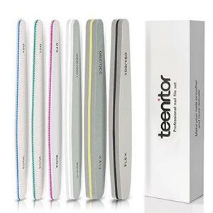 * free shipping Teenitor nails file set Pro nails buffer nail file nail burnishing gel nails for 150 180 240 100/180 200/280