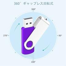 ◆送料無料 KOOTION USBメモリ 4GB 5個セット フラッシュドライブ USB2.0 サムドライブ バックアップメモリ USBドライブ4GB 360度回転式_画像3