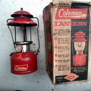 1967年製 200A ワンマントル 赤 レッド coleman コールマン ビンテージ ランタン 箱付き