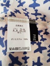 ap8478 ○送料無料 新品 PREZZO プレッツォ レディース ファスナー付き ブラウス M~Lサイズ ピンク ネイビー 飛行機柄 総柄 薄手 軽量_画像8