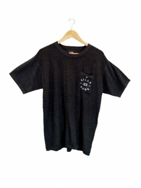 ap8578 ○送料無料 新品 BILLABONG ビラボン レディース ニット Lサイズ チャコール 半袖 刺繍 ロゴ ルームウェア 吸水性 パイル ゆったり