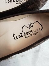 sh0849 ◇送料無料 新品 (訳あり) feel luck フィールラック カッターシューズ 23.5cm ブロンズ 日本製 軽量 ポインテッドトゥ ラメ 靴_画像8