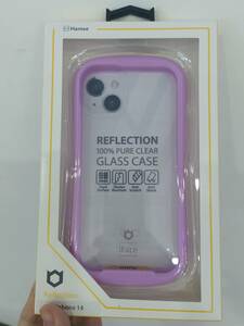 送料無料　新品　iFace　iPhone 14 専用 ケース クリア 強化ガラス クリアパープル アイフェイス iphone14 用 カバー 韓国 耐衝撃 透明