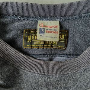 ネイバーフッドChampion ランタグコラボビンテージフットボールTシャツサイズM38-40レーヨンコットン/free&easy lightning 50's60'sの画像3