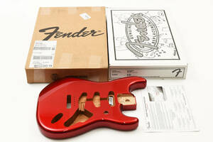 新品 0998003709 Fender Classic Series 60's Stratocaster SSS Alder Body Vintage Bridge Mount, Candy Apple Red フェンダー純正パーツ