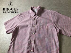 美品●BROOKS BROTHERS●SLIM FIT ノンアイロン 半袖シャツ●ブルックスブラザーズ