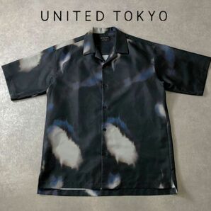UNTITLED TOKYO●アート水彩柄ワイド オープンカラー シャツ 半袖●ユナイテッドトーキョーの画像1