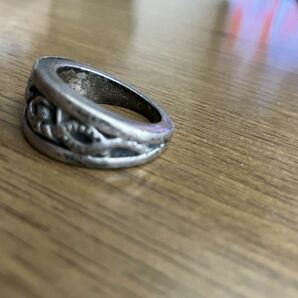 クロムハーツ CHROME HEARTS リング ナローVバンドリング ケルティック シルバー NARROW V BAND CELTIC RING CLT 指輪 22号の画像2