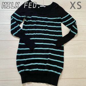 MILKFED. ミルクフェド ニットワンピース　xsサイズ　春服 ブラック セーター