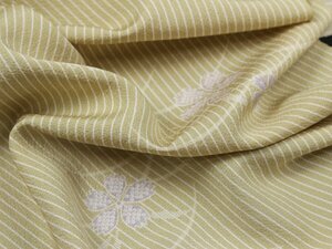 * beautiful goods *[ cloth ] silk fine pattern .. lawn grass .. Sakura e-277