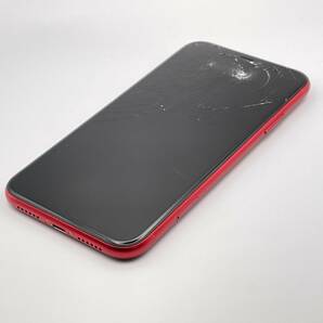 中古 ジャンク品扱い 画面割れ Apple アップル iPhone 11 256GB （PRODUCT)RED SIMロック解除済み SIMフリー 1円 から 売り切りの画像1