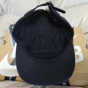 新品タグ付 Supreme Washed Chino Twill Camp Cap 黒/ s box logo new era beanie military denim north face hat mm6 nike バケットハットの画像4