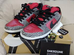 Supreme x NIKE SB DUNK LOW 28.5cm red cement / air max force jordan 1 2 3 4 5 90 95 retro high og dn travis scott sacai fragment