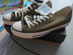 新品 CONVERSE/ALL STAR スニーカー 【サイズ：US8.5 (27.0cm)】 ベージュ チェック コンバース 　1SD163 1　オールスター