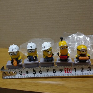 minions minion 工事現場 工事 工場 作業員 フィギュア コレクション ミニオンズ ミニオン パン ご飯 collection toy lunch time figureの画像5