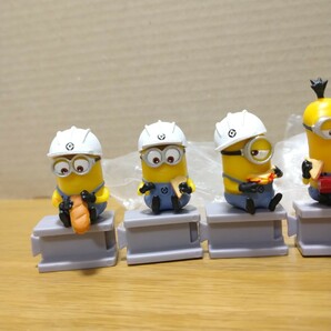 minions minion 工事現場 工事 工場 作業員 フィギュア コレクション ミニオンズ ミニオン パン ご飯 collection toy lunch time figureの画像3