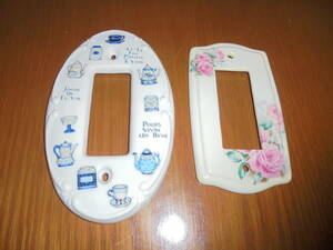  switch plate 3. for 2 piece ceramics made tea cup pot rose 