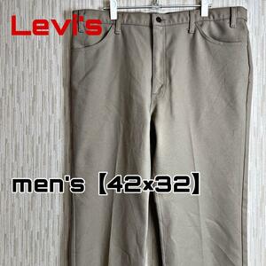 【H67】Levi's スタプレ 推定70's 黒金タグパンツ【42×32】