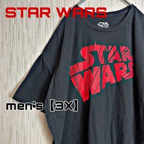 C1070【STAR WARS】半袖プリントTシャツ【3X】ブラック