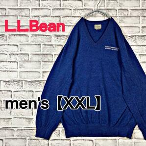 【G794】L.L.Bean 刺繍ニットセーター【XXL】ネイビー