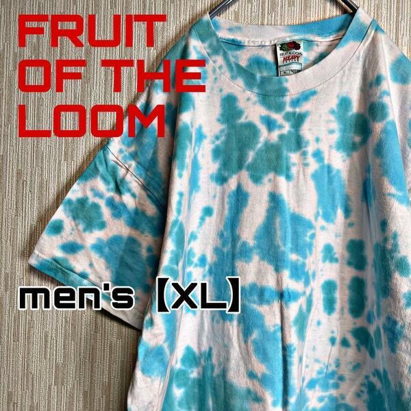 C930【FRUIT OF THE LOOM】半袖タイダイTシャツ【XL】総柄