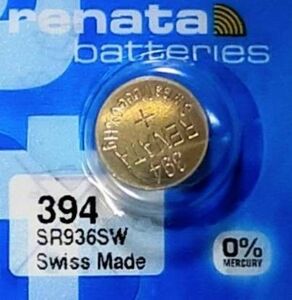 renata酸化銀394ボタン電池１個［ゆうパケット］SR936SW SR936W互換