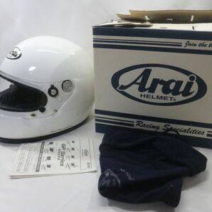 ◇ARAI アライ GP-2K 4輪レース用ヘルメット 白色 フルフェイス 59-60cm Lサイズ JAF公認 SFL構造 箱・取説付きの画像1