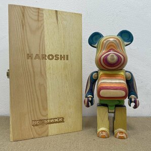 ベアブリック BE@RBRICK カリモク fragmentdesign HAROSHI VERTICAL 400％ polygon フラグメントデザイン ポリゴン MEDICOMTOY 中古 箱付きの画像1