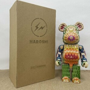 ベアブリック BE@RBRICK カリモク fragmentdesign HAROSHI VERTICAL 400％ polygon フラグメントデザイン ポリゴン MEDICOMTOY 中古 箱付きの画像1