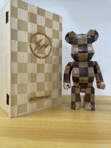 BE@RBRICK x カリモクx 400% by MEDICOM TOY ベアブリック carved wooden 置物 ■ 中古 ■ 美品 ■ 箱付き