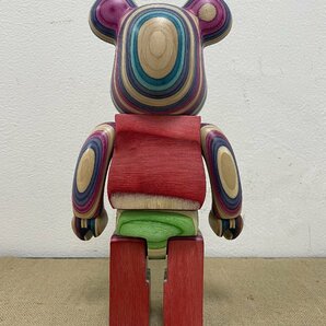 ベアブリック BE@RBRICK カリモク fragmentdesign HAROSHI VERTICAL 400％ polygon フラグメントデザイン ポリゴン MEDICOMTOY 中古 箱付きの画像5