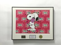 DEATH NYC 額付き 世界限定100枚 アートポスター スヌーピー Keith Haring キース・ヘリングsuperme LV ルイ・ヴィトン 現代アート_画像1