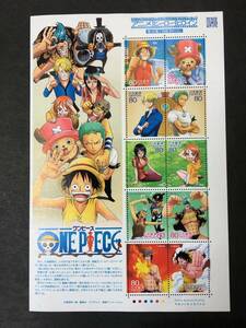 【貴重・レア】☆アニメヒーローヒロイン☆ 第15集 ONE PIECE　ワンピース　2011.3.23　　80円 × 10枚 　切手シート　未使用