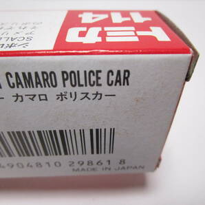 赤箱トミカ NO.114 シボレー カマロ ポリスカー 日本製の画像9