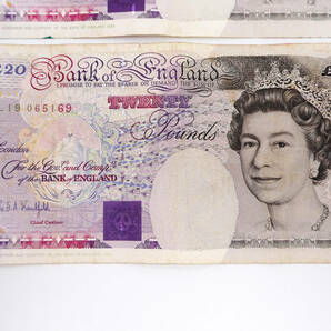 古いイギリス紙幣■1993年20ポンド札×5枚■計100ポンド■BANK of ENGLAND TWENTY POUNDS 貨幣 外貨 旧紙幣 海外 外国 古札 英国の画像6