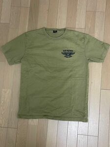 AVIREX メンズTシャツ Lサイズ　カーキ 半袖Tシャツ