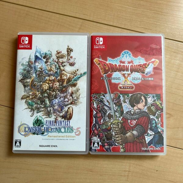 ニンテンドーswitchソフト　ドラゴンクエストX ファイナルファンタジークリスタルクロニクル