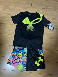 送料込　新品 アンダーアーマー　YMD 140cm パンツ　半袖Tシャツ　2点セット　上下セット　短パン　男の子　キッズ　ジュニア