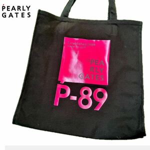 パーリーゲイツ トートバッグ P-89ロゴ ブラック ピンク PEARLY GATES ゴルフ