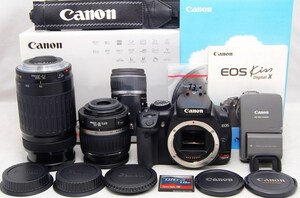 ●超美品●初心者入門フルセット● Canon キャノン EOS Kiss X 純正 Wレンズセット●すぐに撮影OK●女性ならではの丁寧な対応で安心