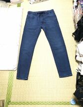 【DIESEL NARROT-NE JOGG JEANS】ディーゼル 0681S ジョグジーンズ スウェット デニム パンツ 26 インディゴ イタリア製 定価38,880円_画像5